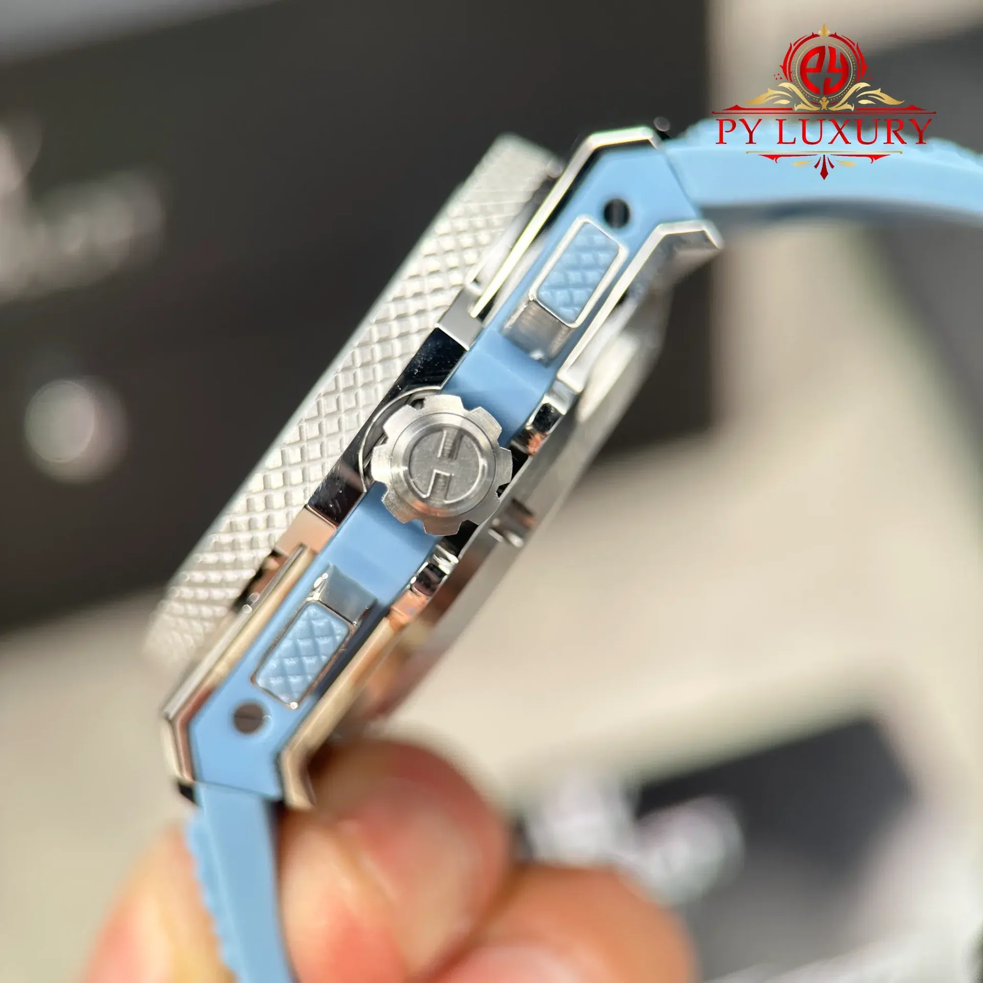Hublot Big Bang Original Unico Titanium Coal Blue Rubber Strap Best Replica 43mm - 图片 12