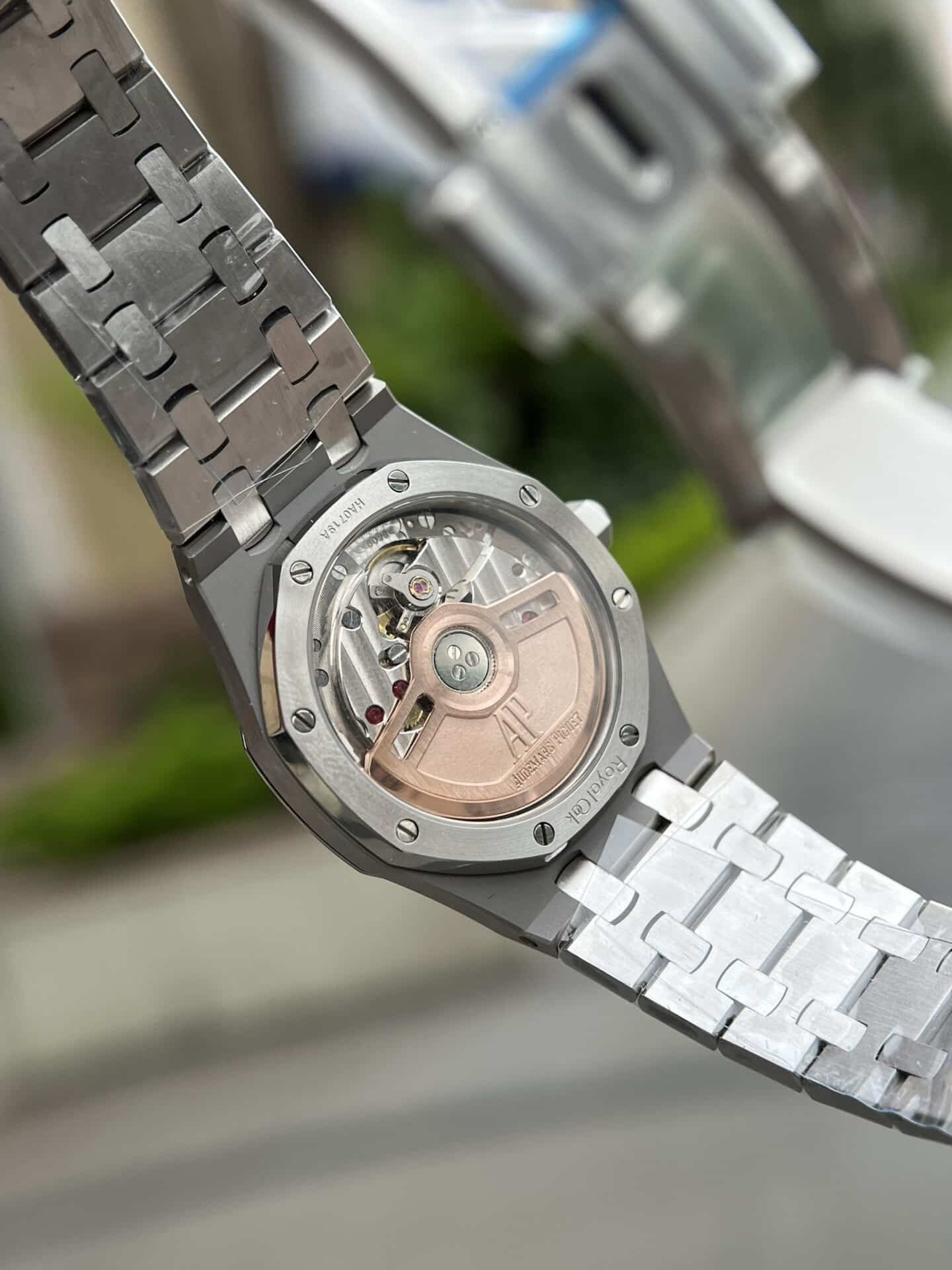 Audemars Piguet Royal Oak 77351ST Blue Dial Diamond Bezel Replica 34mm - 图片 6