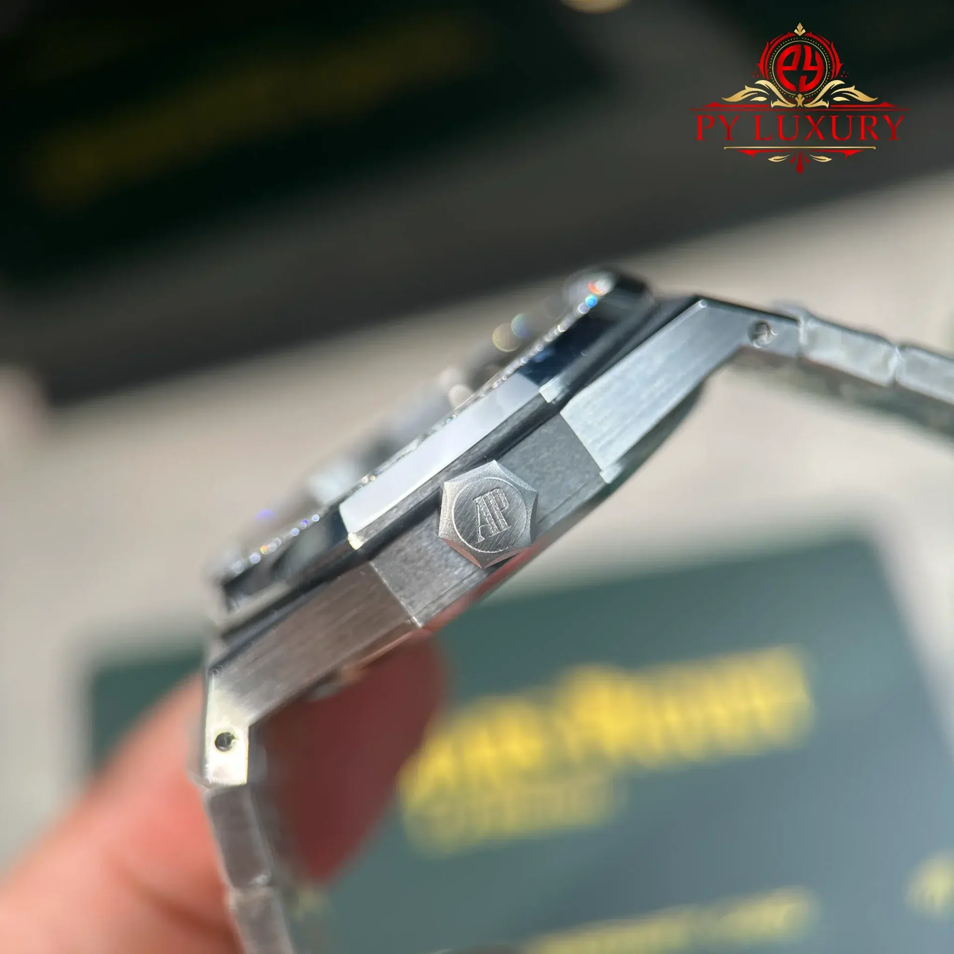 Audemars Piguet Royal Oak 15451ST White Dial Custom Moissanite Bezel 1:1 Best Replica 37mm - 图片 6