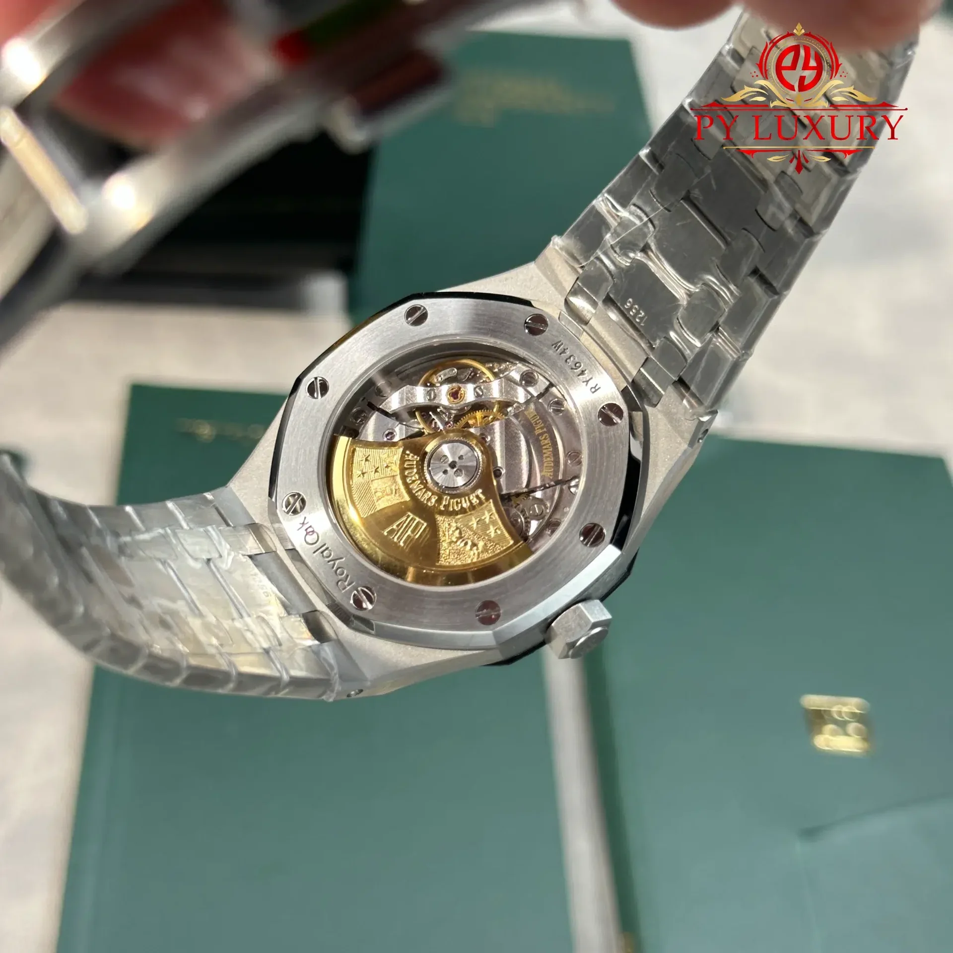 Audemars Piguet Royal Oak 15451ST White Dial Custom Moissanite Bezel 1:1 Best Replica 37mm - 图片 7
