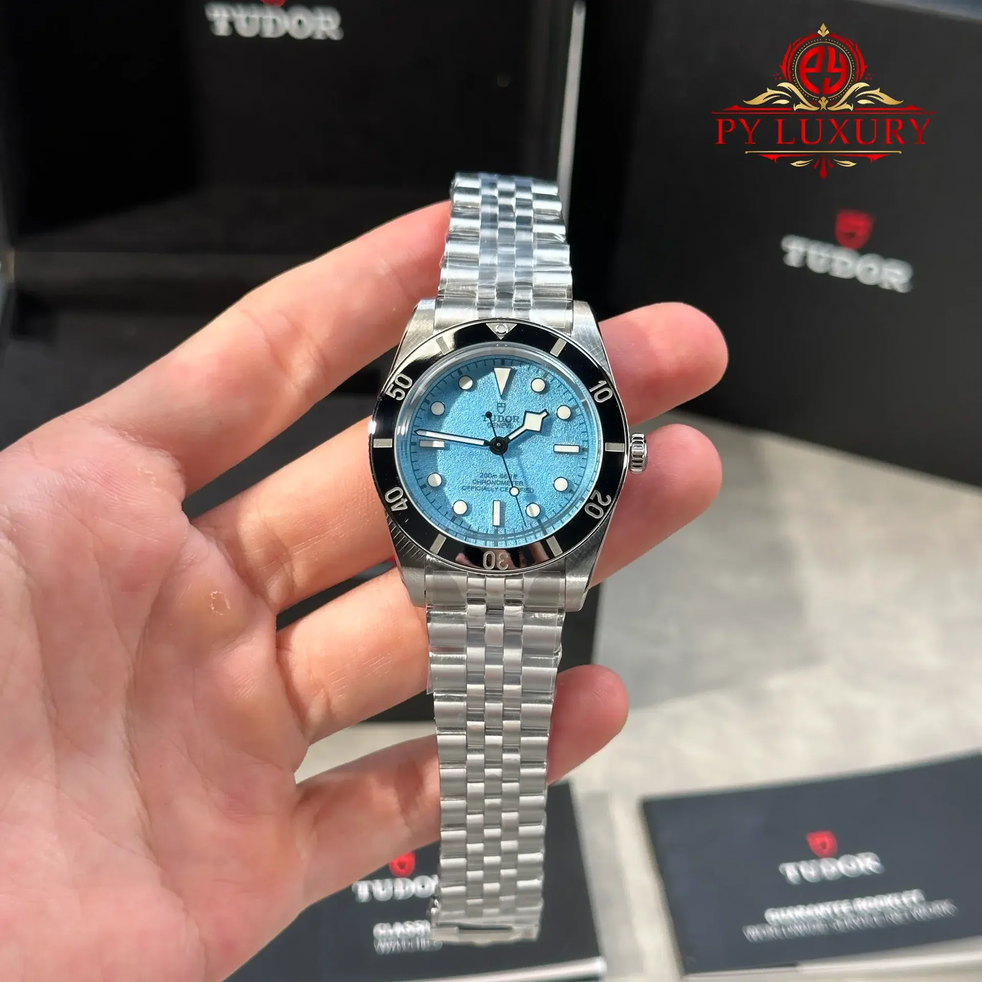 Tudor Black Bay 54 Lagoon Blue Dial Jubilee Bracelet Best 1:1 Best Replica 37mm