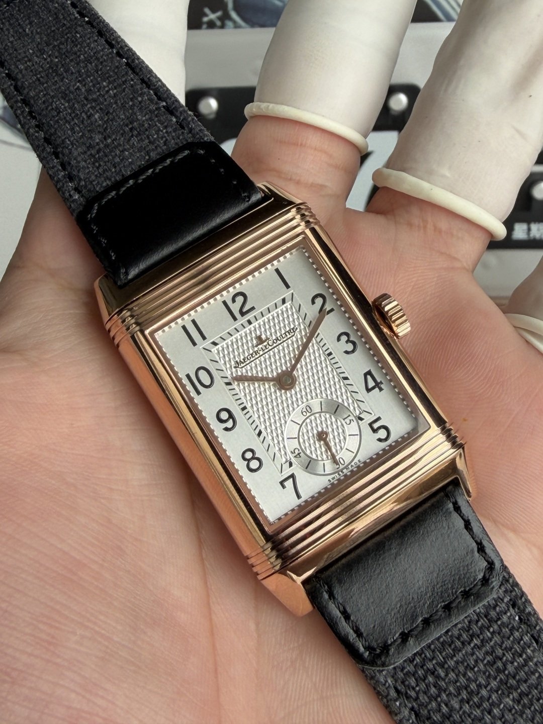 Jaeger-LeCoultre Reverso Classic Duoface Small Seconds Q3842520 Rose Gold Silver & Black Dial Best Replica JJF 47×28.3mm - 图片 2