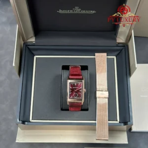 Jaeger-LeCoultre Reverso Tribute Duoface Q398256J Rose Gold Burgundy Red & Silvered Grey Dial Best Replica JJF 47×28.3mm