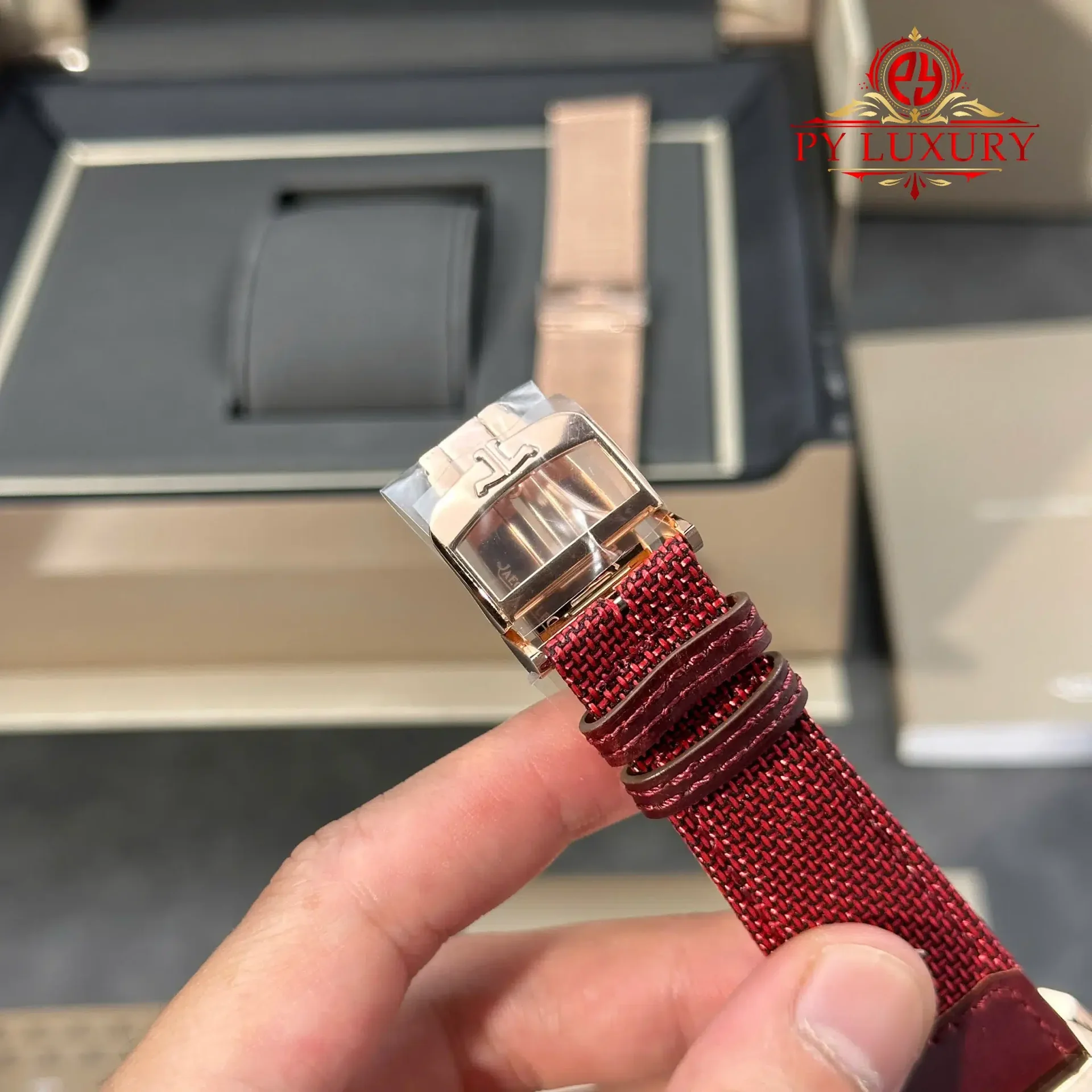 Jaeger-LeCoultre Reverso Tribute Duoface Q398256J Rose Gold Burgundy Red & Silvered Grey Dial Best Replica JJF 47×28.3mm - 图片 12
