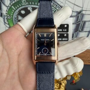 Jaeger-LeCoultre Reverso Tribute Duoface Q3982590 Rose Gold Blue & Silver Index Dial Best Clone JJF 47×28.3mm