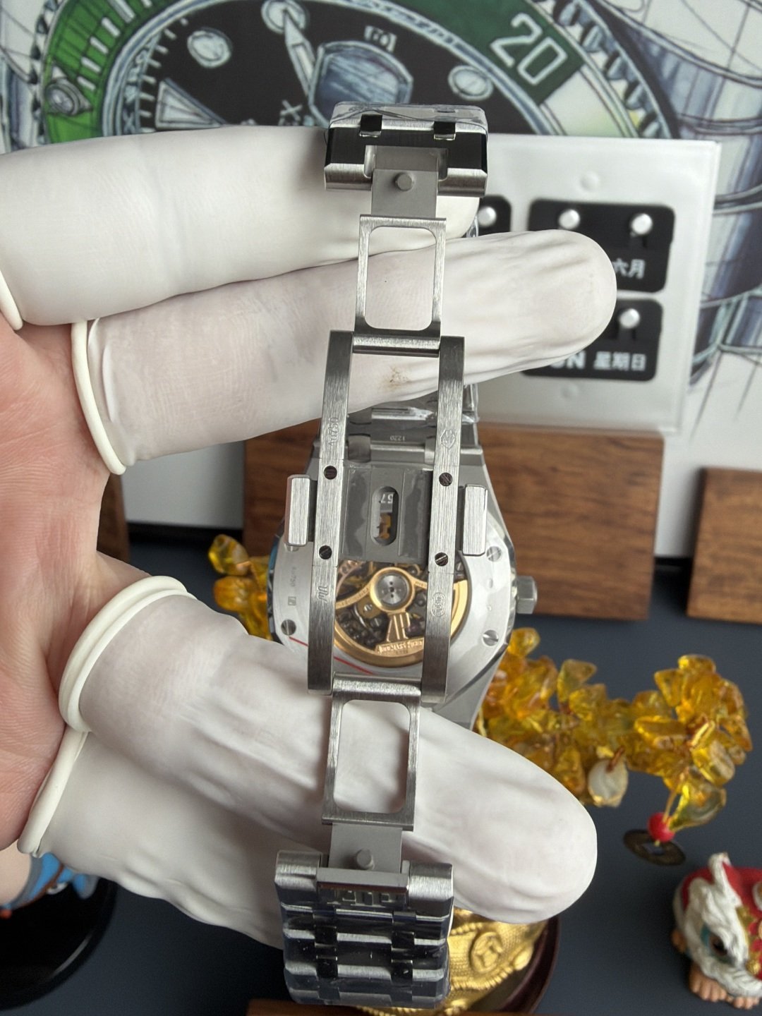 Audemars Piguet Royal Oak OpenWorked 15412BC Skeleton Dial CZ Stone Bezel Best Replica OCTA 41mm (Free Sprung) - 图片 8