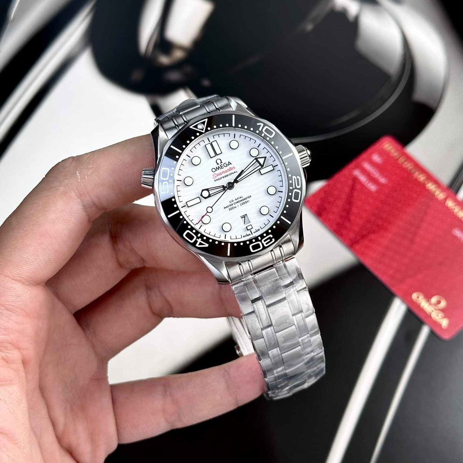 Omega Seamaster Diver 300M Steel White Best Replica 42mm - 图片 3