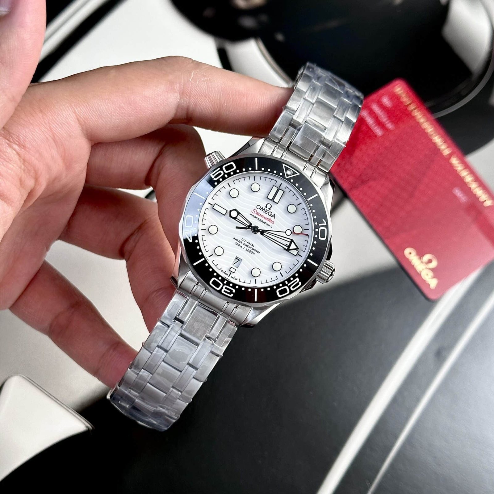 Omega Seamaster Diver 300M Steel White Best Replica 42mm - 图片 4