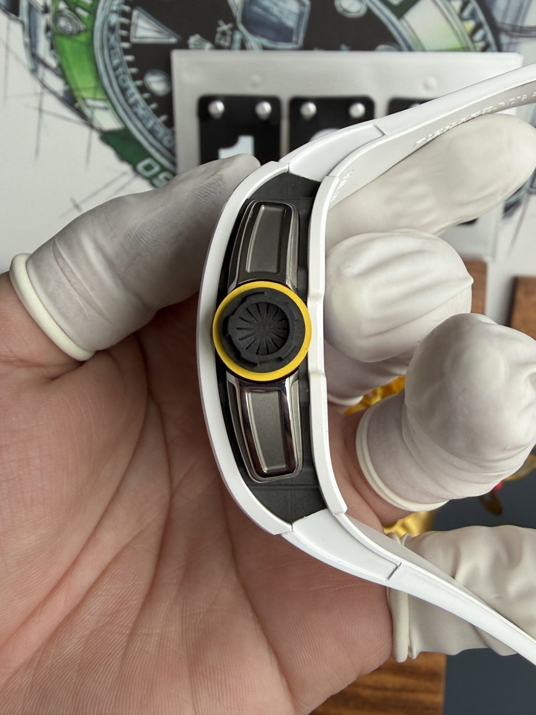 Richard Mille RM61-01 White Ceramic Asia Limited EditionVaucher Movement 1:1 Super Clone A9F 42.7mm x 50.23mm (Free Sprung) - 图片 7