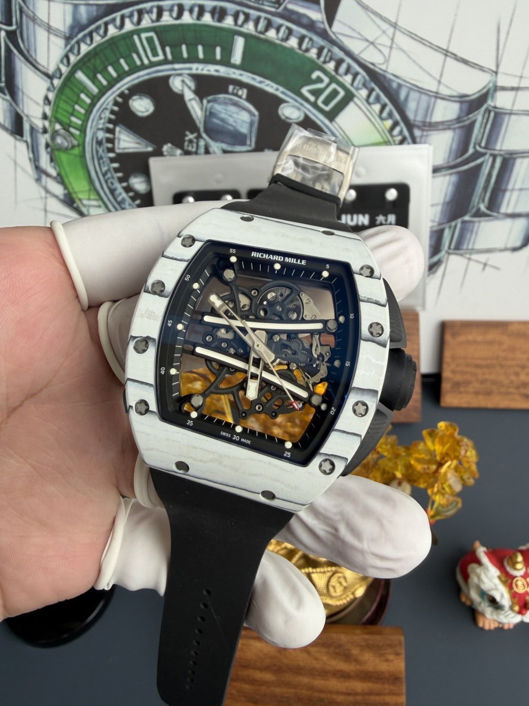 Richard Mille RM61-01 Yohan Blake Ultimate Edition Vaucher Movement 1:1 Super Clone A9F 42.7mm x 50.23mm (Free Sprung) - 图片 2