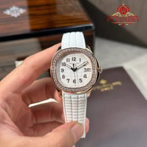 Patek Philippe Aquanaut Luce 5268/200R-001 Rose Gold White Dial Best Replica 38.8mm