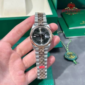 Rolex Datejust 126201-0029 Steel & Rose Gold Wimbledon Smooth Bezel Jubilee Bracelet 1:1 Best Replica VSF 36mm