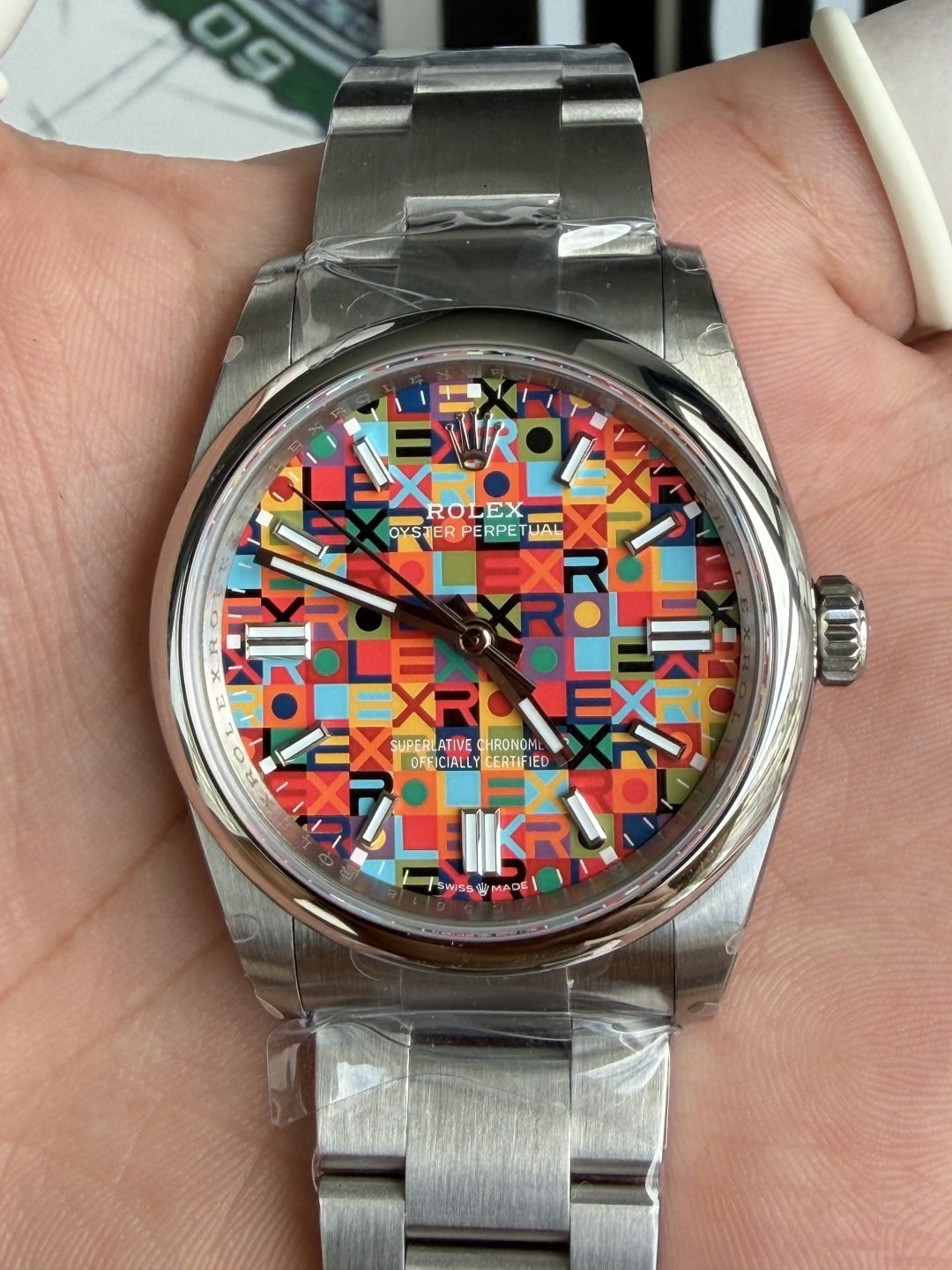 Rolex Oyster Perpetual 126000-0016 Multicoloured Jubilee-Motif Dial Best Replica QF 36mm - 图片 6