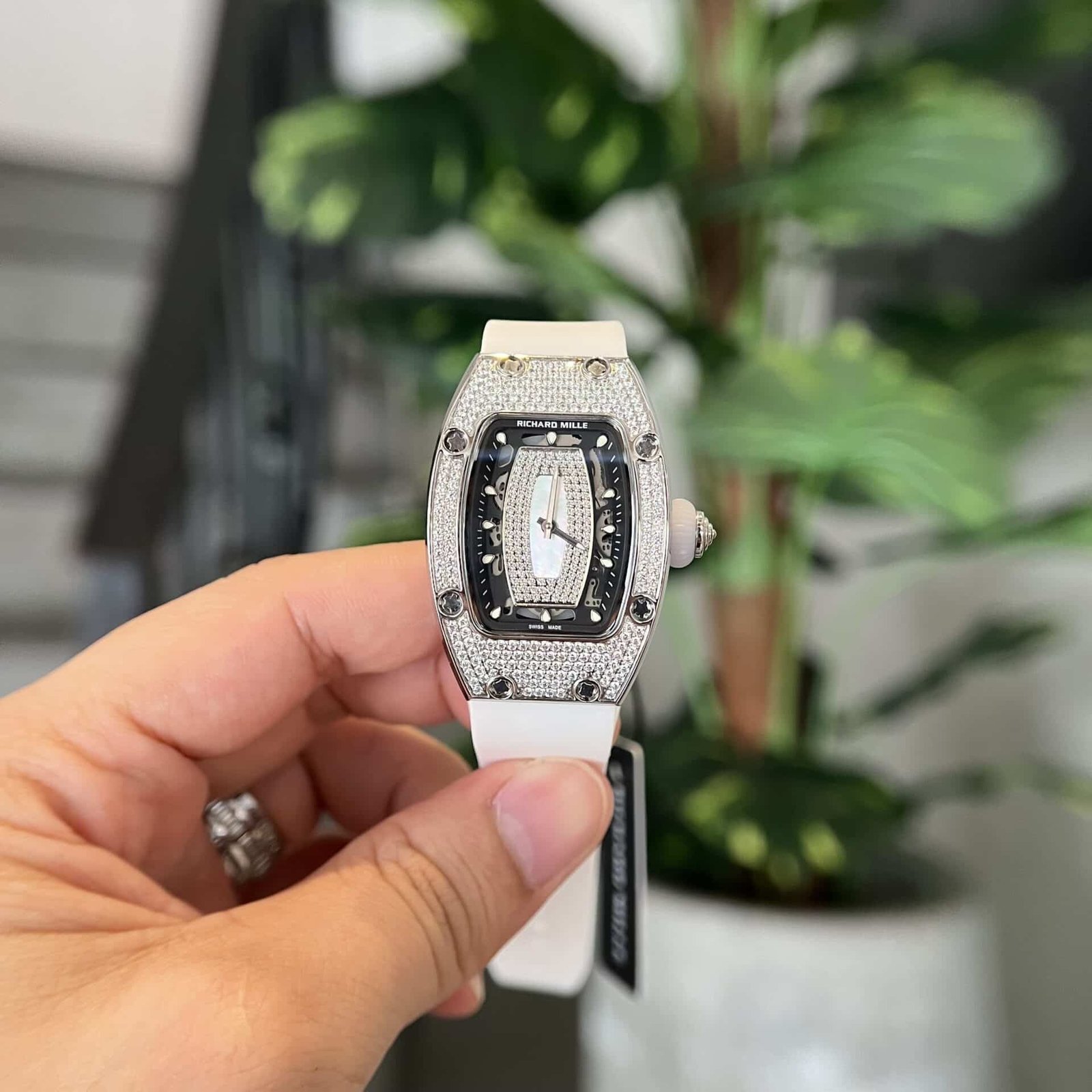 Richard Mille RM07-01 Full Diamond MOP Lip Replica 45.32 x 32.3mm