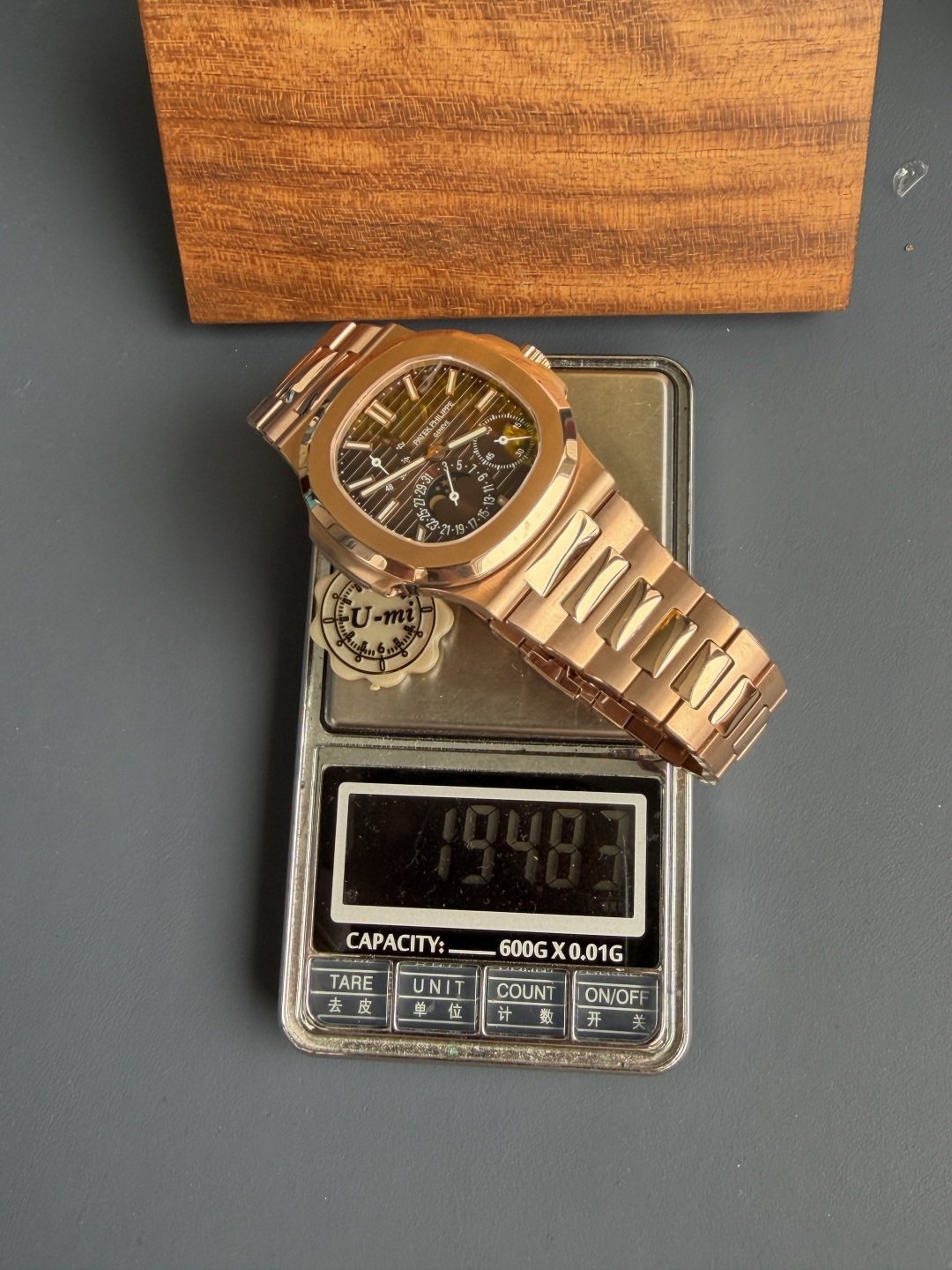 Patek Philippe Nautilus 5712/1R-001 Brown Dial 18K Rose Gold Plating Super Clone Gained Weight 195g UMIF 40mm - 图片 18