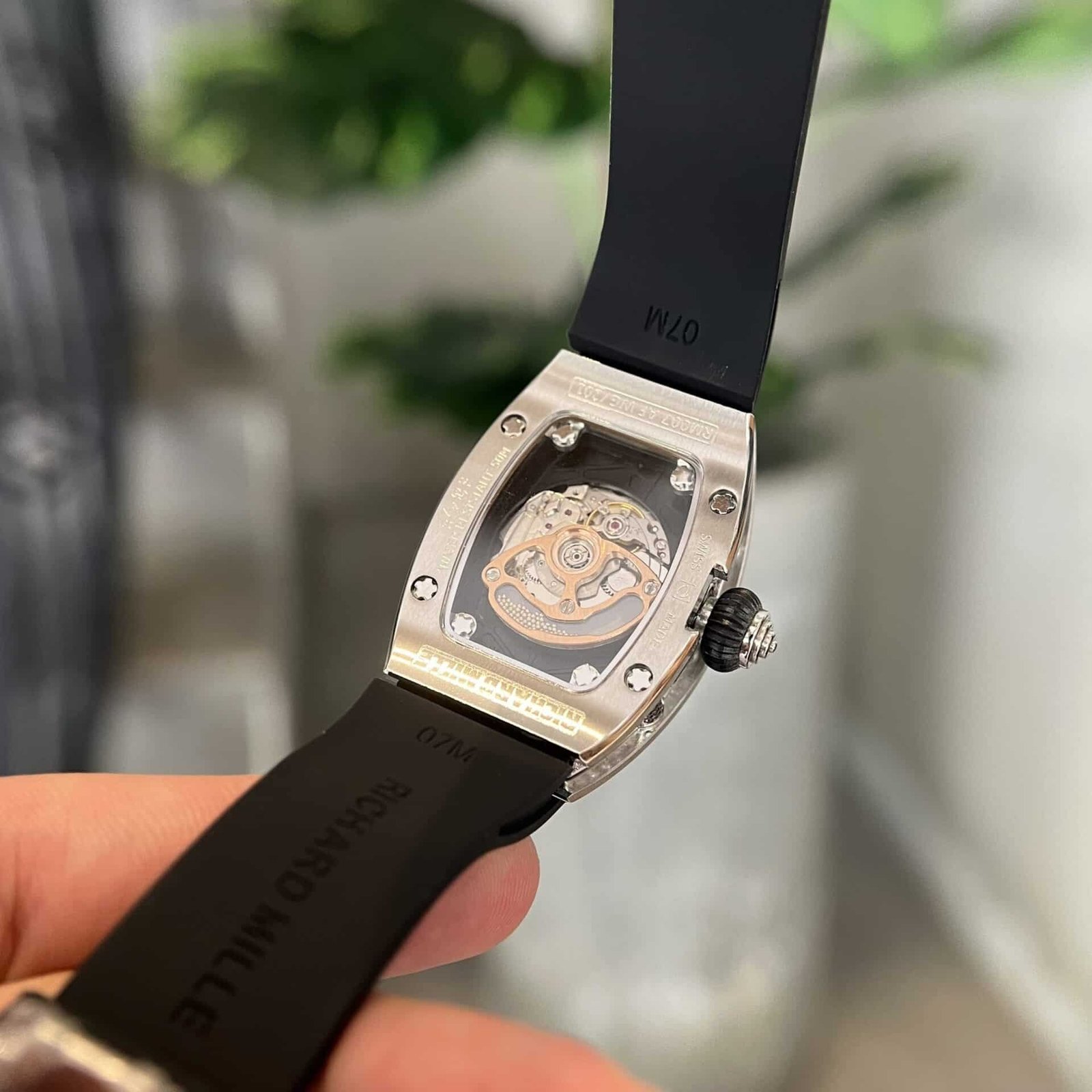 Richard Mille RM07-01 Full Diamond Black Lip Replica 45.32 x 32.3mm - 图片 7