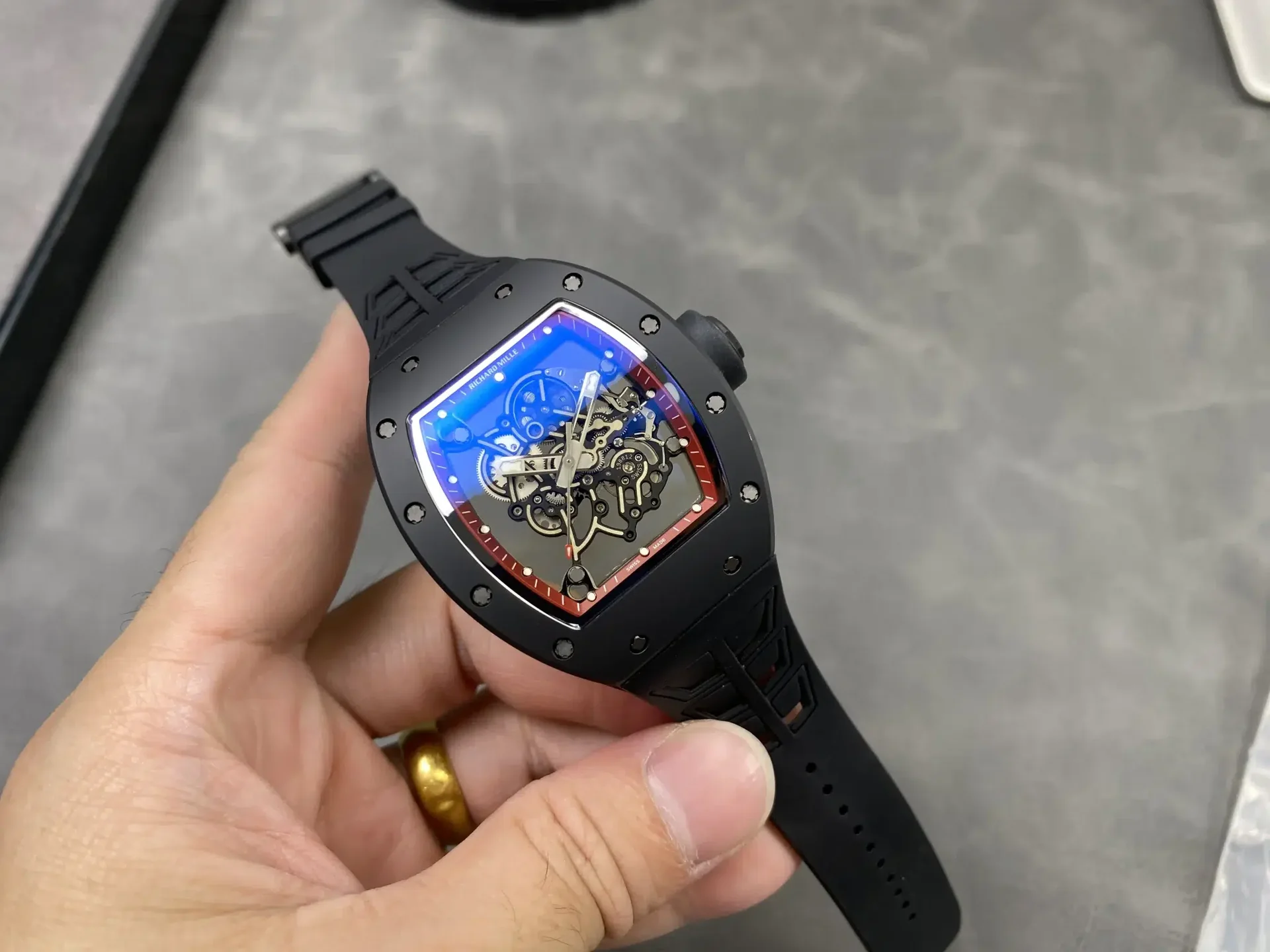 Richard Mille RM055 Bubba Watson Red Drive Americas Limited Edition Super Clone Vaucher Movement Umi Factory 42.7 x 49.9mm (Free Sprung)