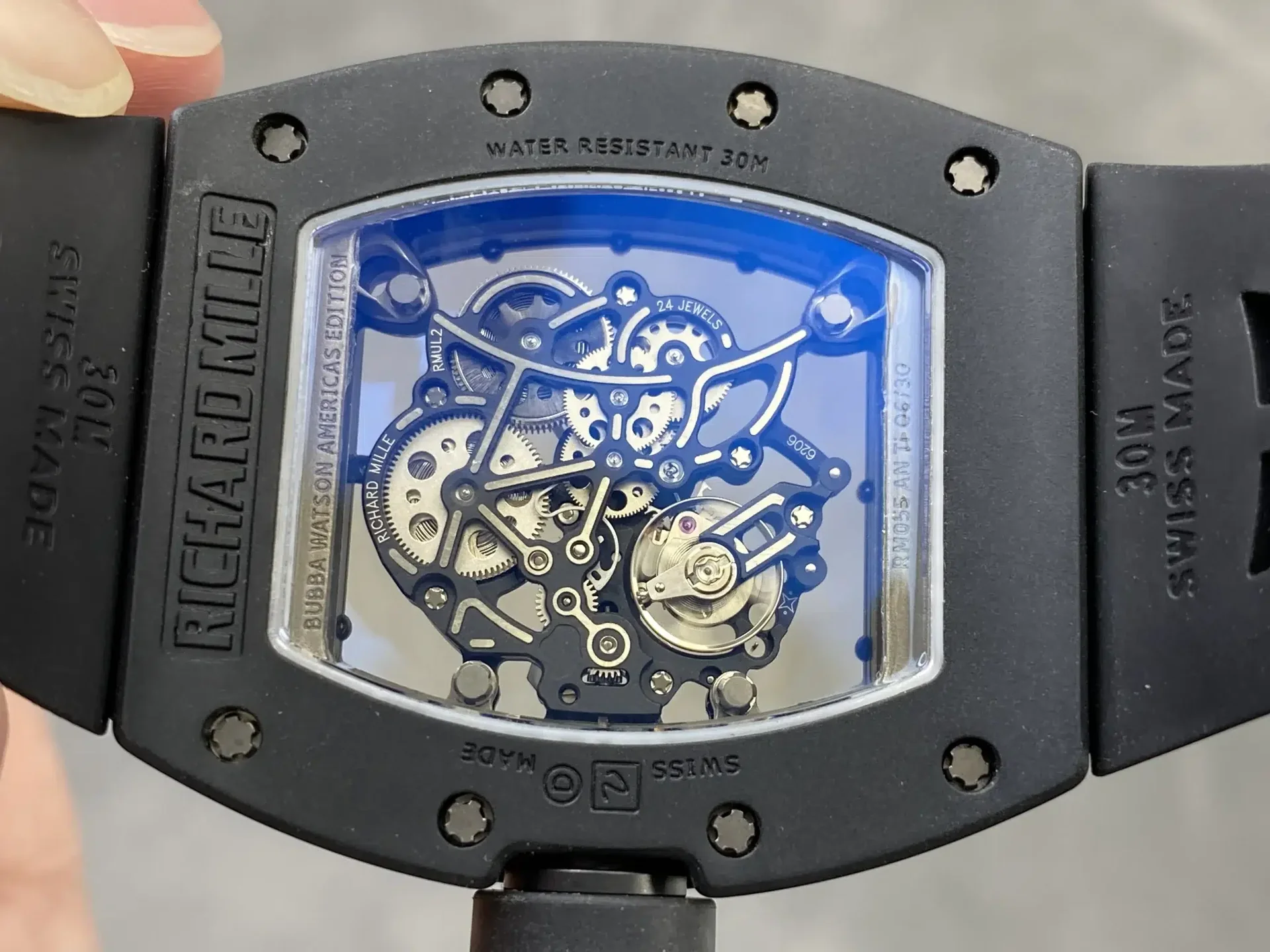 Richard Mille RM055 Bubba Watson Red Drive Americas Limited Edition Super Clone Vaucher Movement Umi Factory 42.7 x 49.9mm (Free Sprung) - 图片 7