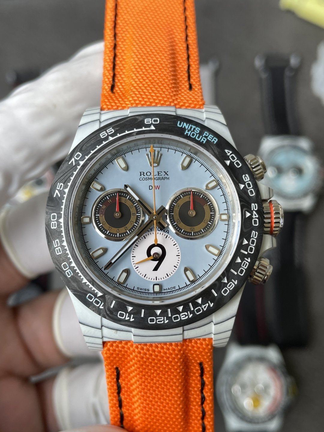 Rolex Daytona DiW MOTORSPORT Inspired CarboQuartz Nylon Strap 1:1 Best Replica 40mm - 图片 4