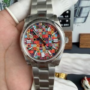 Rolex Oyster Perpetual 134300-0010 Multicoloured Jubilee-Motif Dial Best Replica QF 41mm