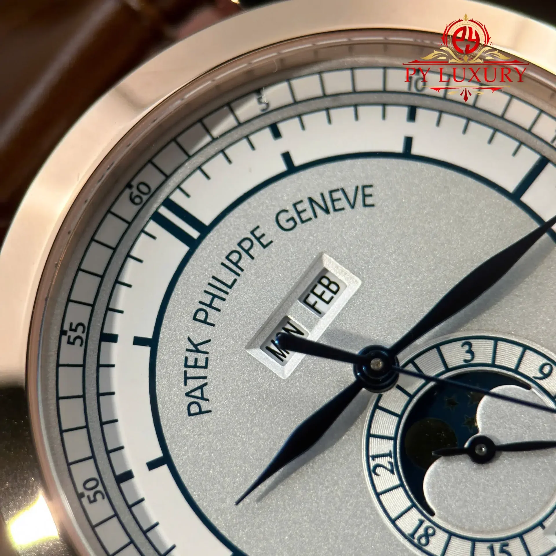 Patek Philippe Complications Annual Calendar 5396R-001 Rose Gold Silver Dial Leather Strap Best Replica 38.5mm - 图片 5