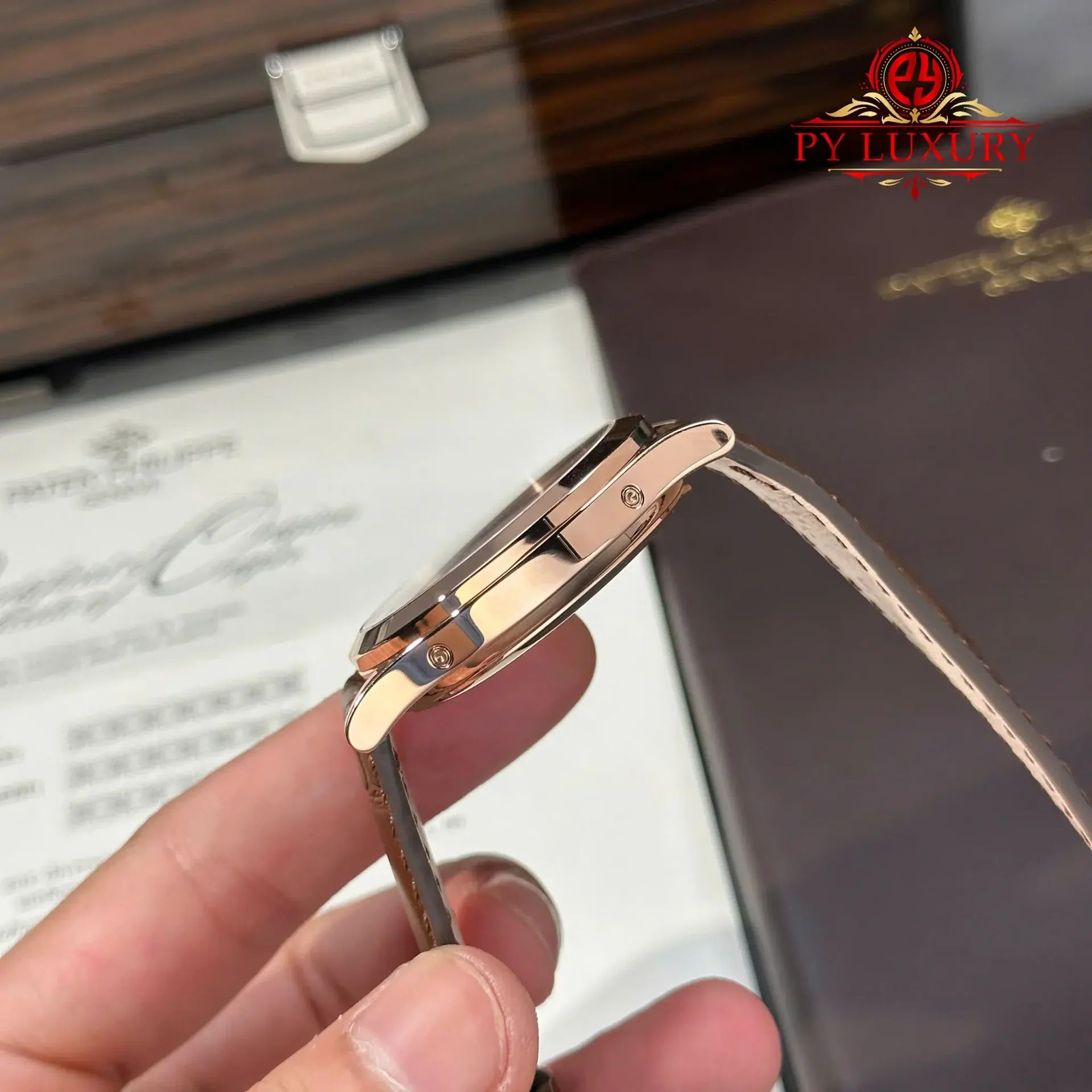 Patek Philippe Complications Annual Calendar 5396R-001 Rose Gold Silver Dial Leather Strap Best Replica 38.5mm - 图片 7
