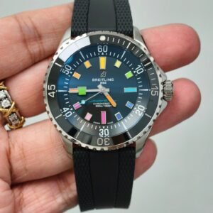 Breitling Superocean Rainbow Dial Edition A17375A51B2S1 Black Rubber Strap 1:1 Best Replica 42mm
