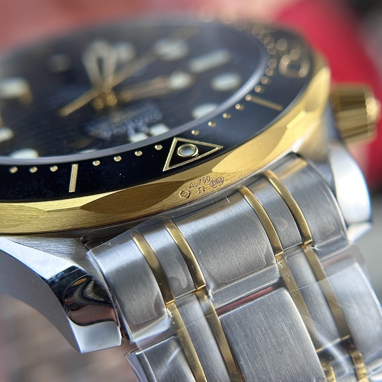 Omega Seamaster Diver 300M Two Tone Yellow Gold Black Dial Super Clone 42mm - 图片 5
