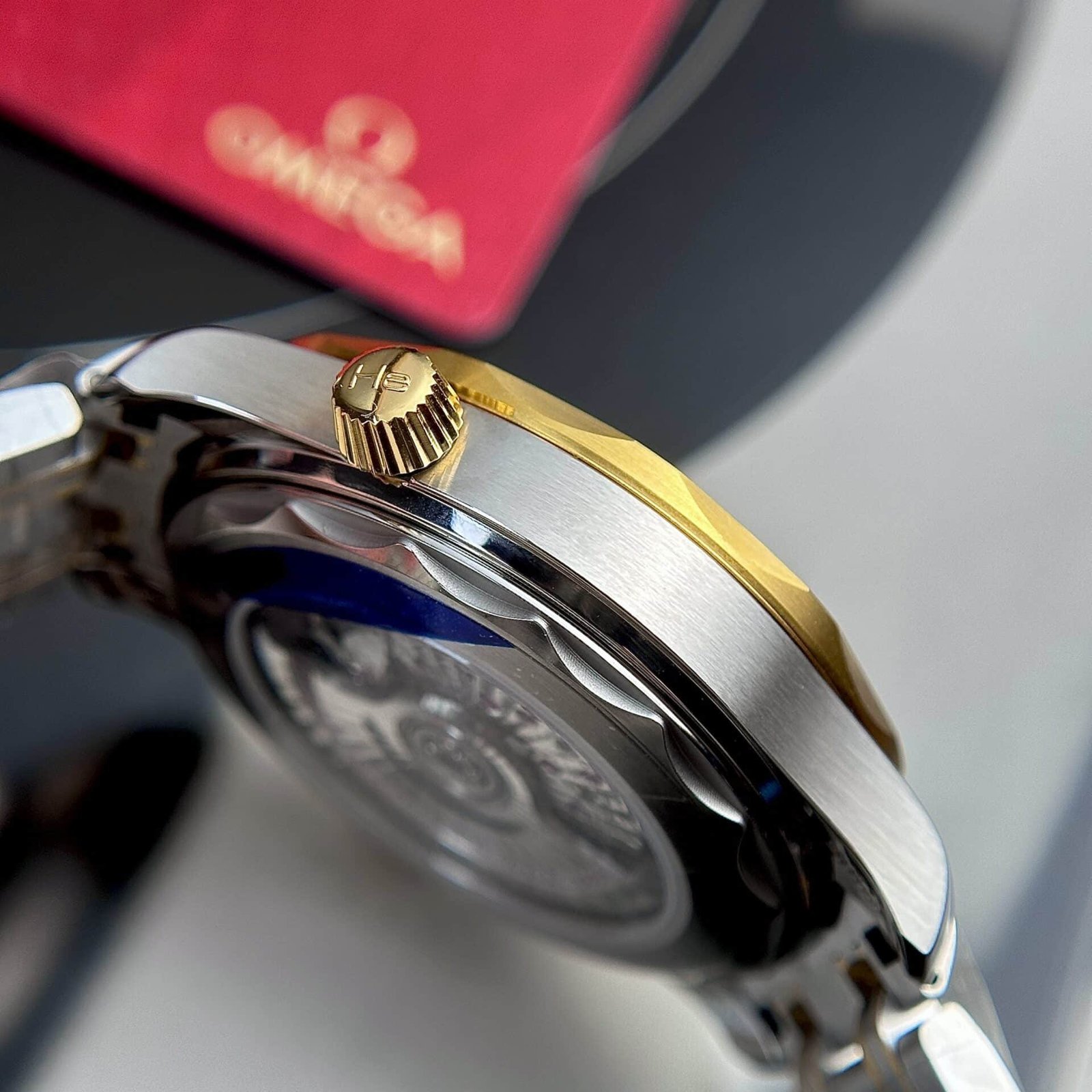 Omega Seamaster Diver 300M Two Tone Yellow Gold Black Dial Super Clone 42mm - 图片 7
