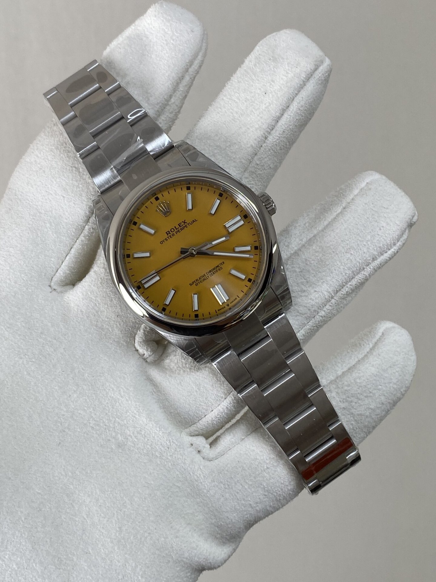 Rolex Oyster Perpetual 124300 Yellow Dial Best Quality Replica VS Factory 41mm - 图片 2