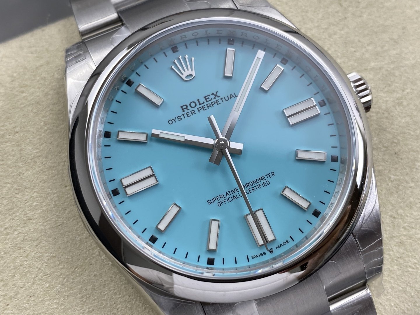 Rolex Oyster Perpetual 41 124300 Turquoise Blue Dial Best Replica VSF - 图片 3