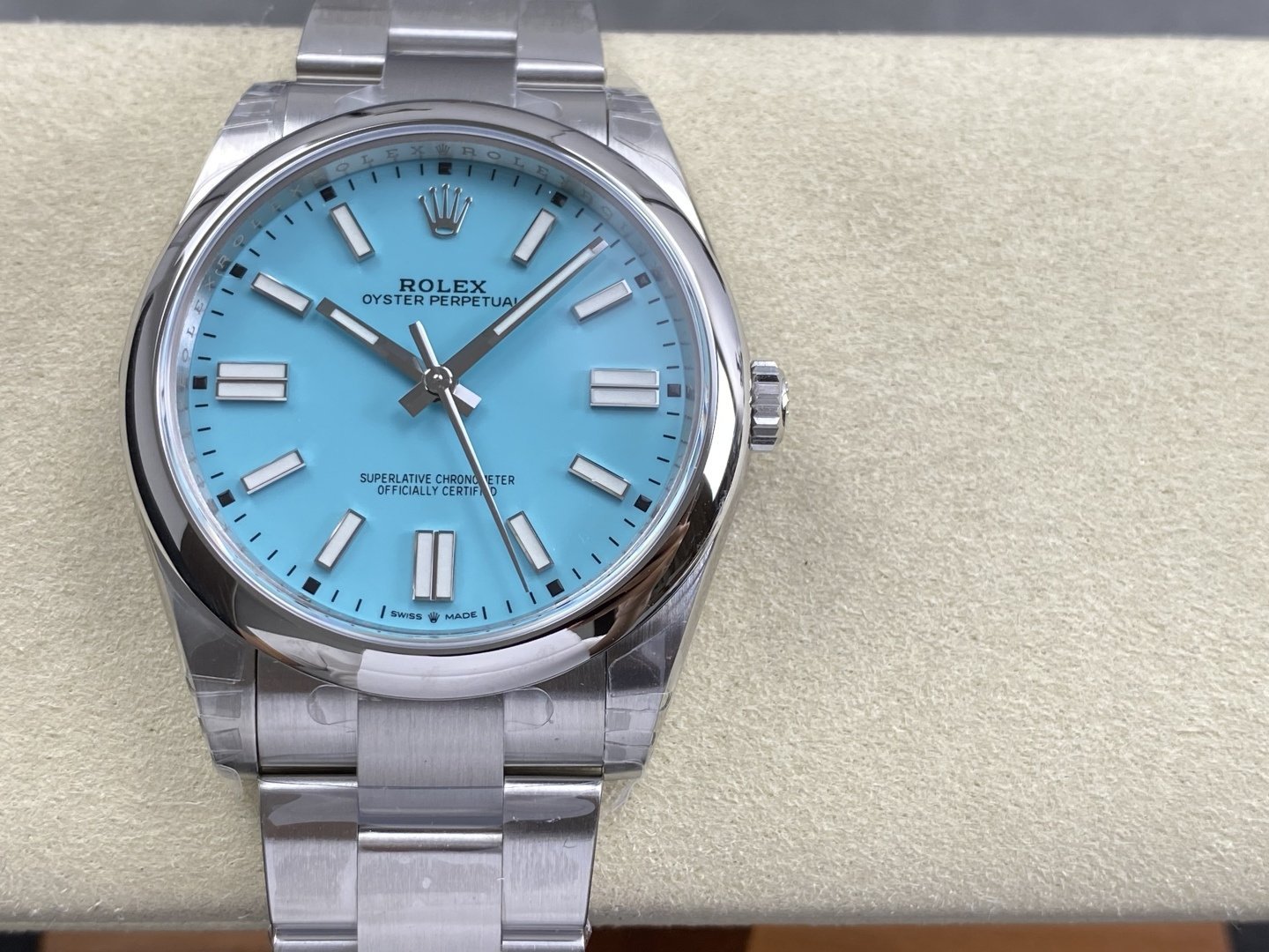 Rolex Oyster Perpetual 41 124300 Turquoise Blue Dial Best Replica VSF - 图片 5