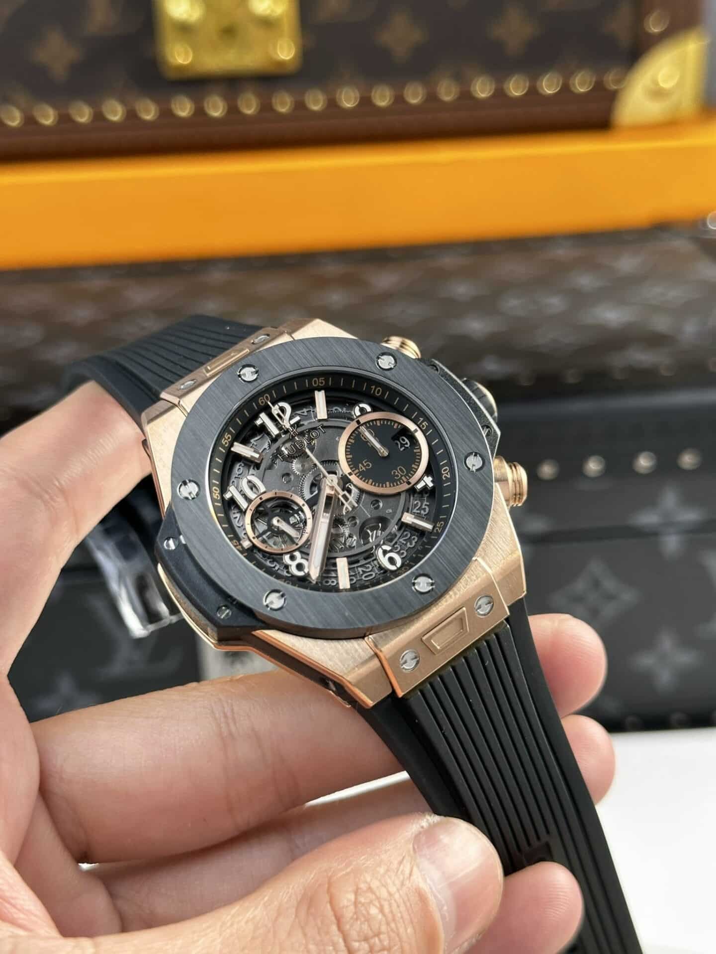 Hublot Big Bang Unico King Gold Black Ceramic Best Replica 42mm - 图片 4