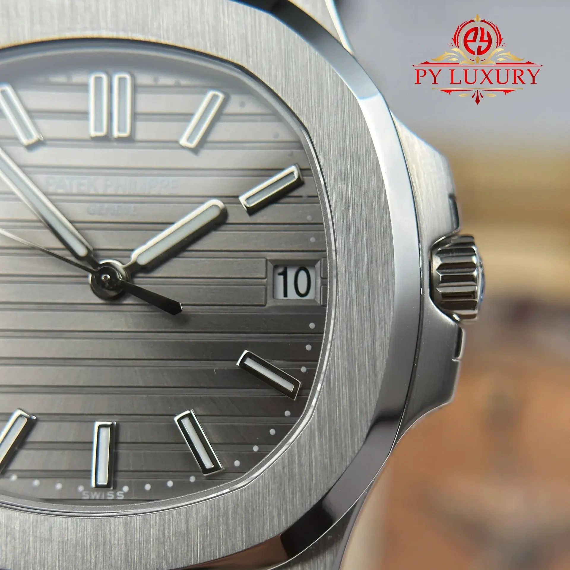 Patek Philippe Nautilus 5711G-001 Grey Dial Leather Strap 1:1 Best Replica 40mm - 图片 6