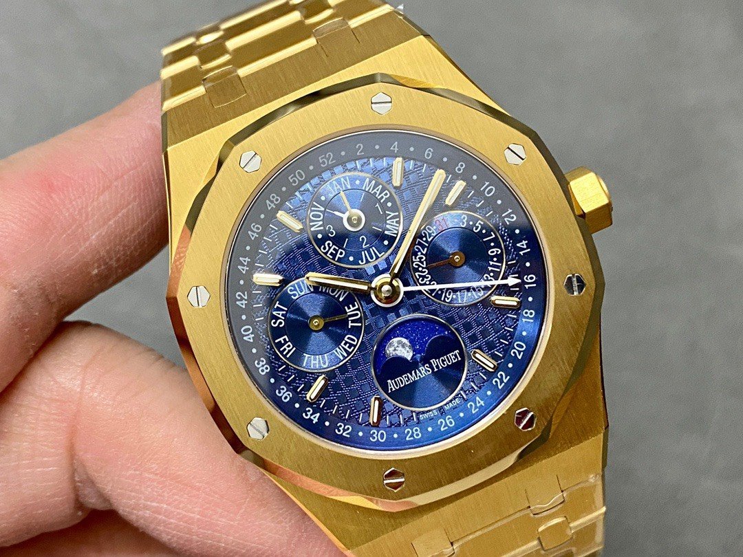 Audemars Piguet Royal Oak Perpetual Calendar 26574BA Yellow Gold Blue Dial Best Replica 41mm - 图片 2