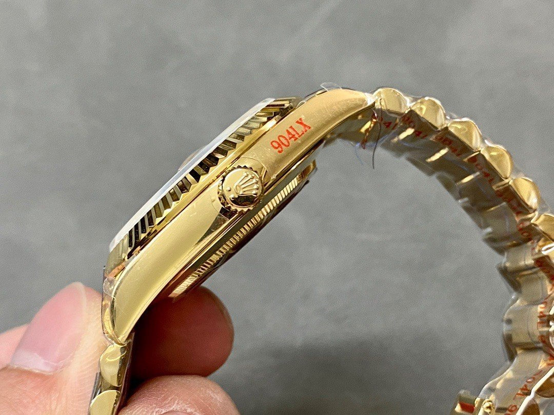 Rolex Day-Date 228238-0004 Yellow Gold Bright Black Diamond-set Dial 184g Best Replica 40mm - 图片 7