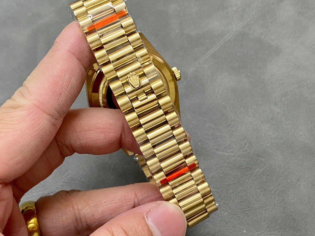 Rolex Day-Date 228238-0004 Yellow Gold Bright Black Diamond-set Dial 184g Best Replica 40mm - 图片 9