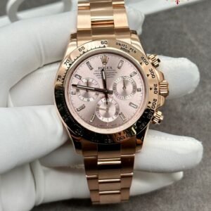 Rolex Daytona 116505-0017 CNC 1:1 Custom Made 18K Solid Gold CVD Diamonds 40mm