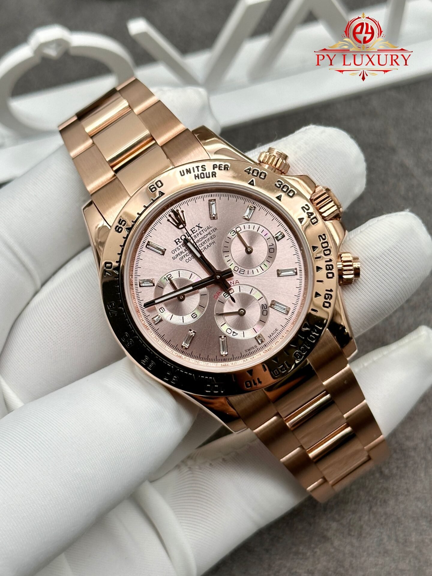 Rolex Daytona 116505-0017 CNC 1:1 Custom Made 18K Solid Gold CVD Diamonds 40mm - 图片 2