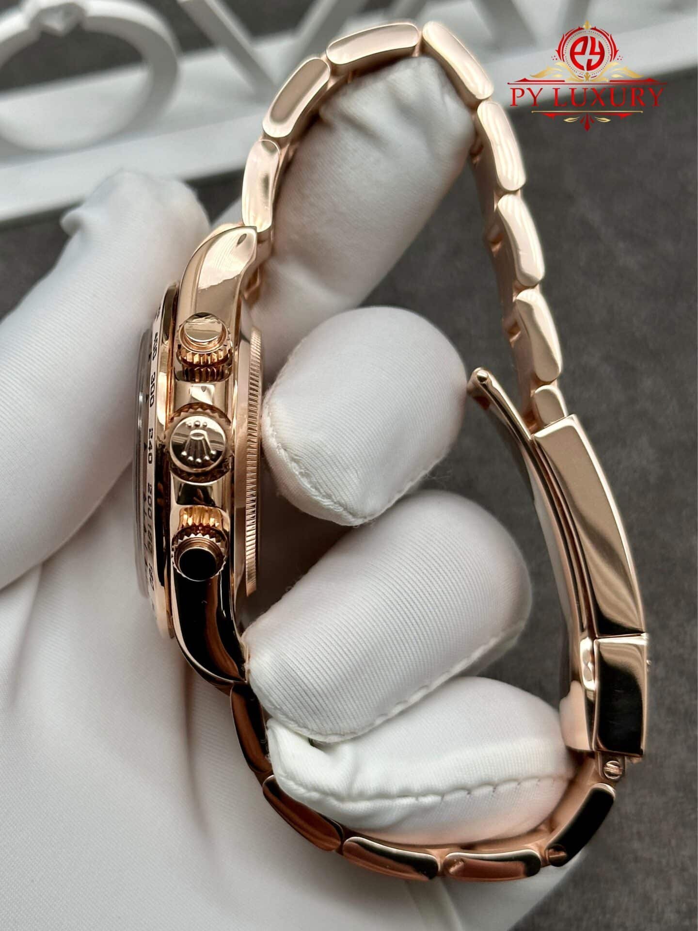 Rolex Daytona 116505-0017 CNC 1:1 Custom Made 18K Solid Gold CVD Diamonds 40mm - 图片 4