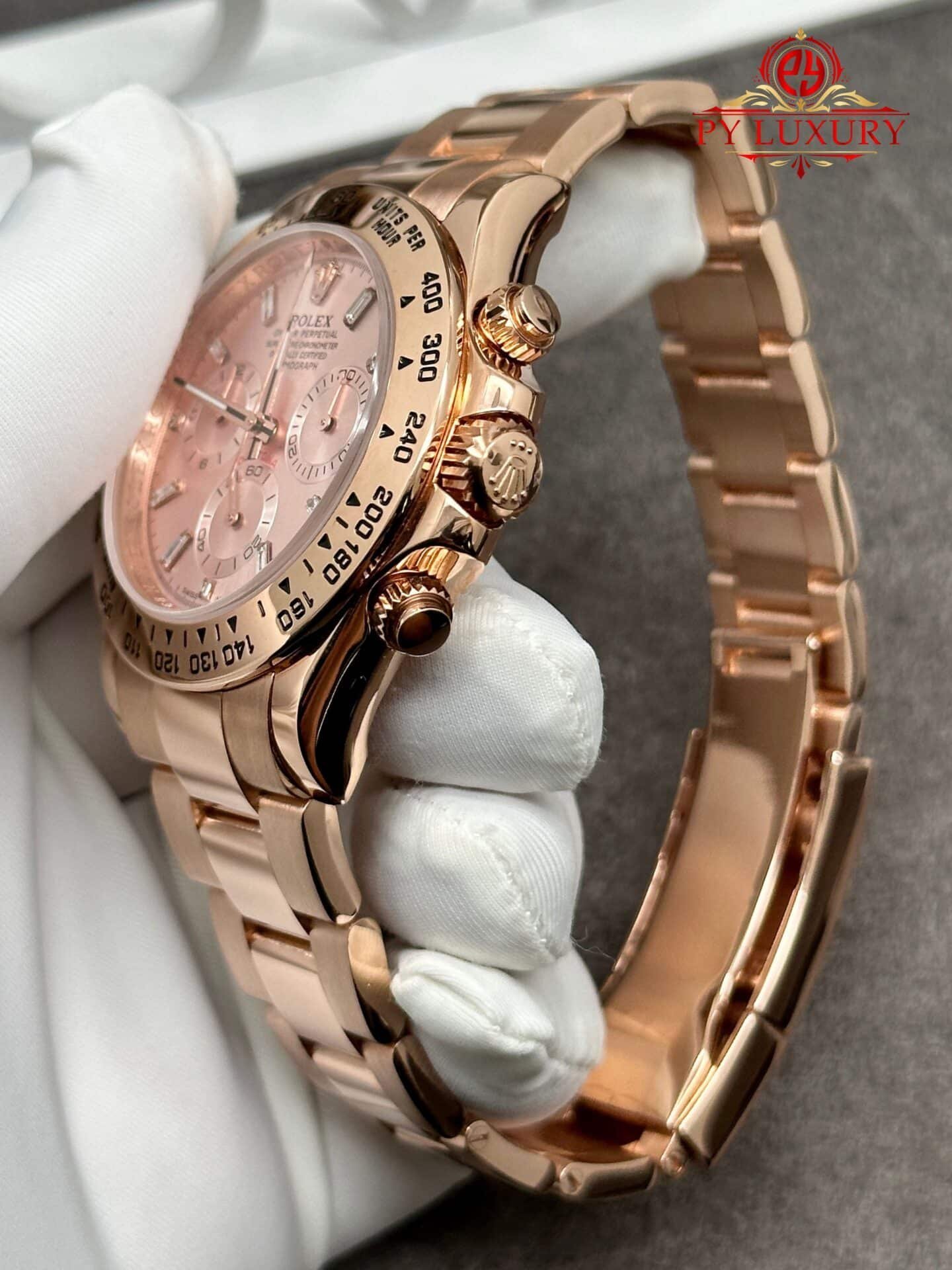 Rolex Daytona 116505-0017 CNC 1:1 Custom Made 18K Solid Gold CVD Diamonds 40mm - 图片 5