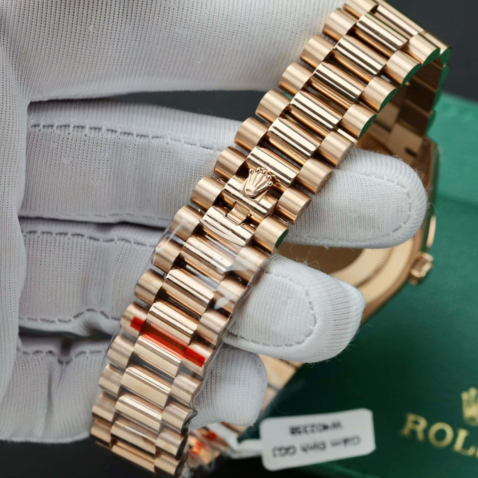 Rolex Day-Date 40 228235 Rose Gold Custom Moissanite Rainbow Dial Best Replica - 图片 11