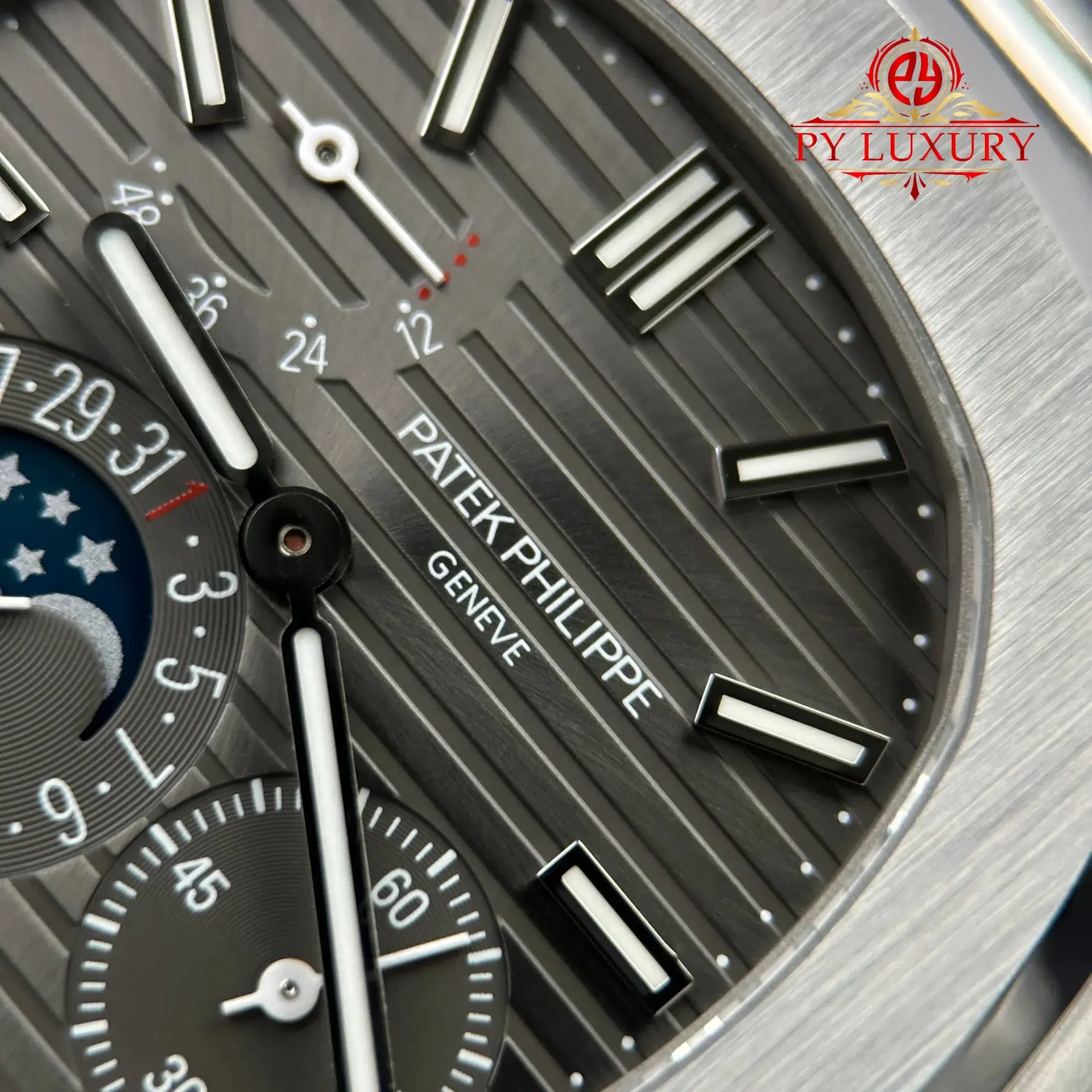 Patek Philippe Nautilus 5712G-001 Grey Dial Leather Strap Best Quality Replica PPF V3 40mm - 图片 6