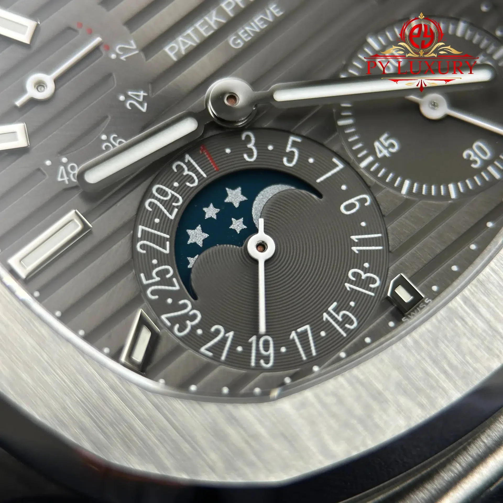 Patek Philippe Nautilus 5712G-001 Grey Dial Leather Strap Best Quality Replica PPF V3 40mm - 图片 7