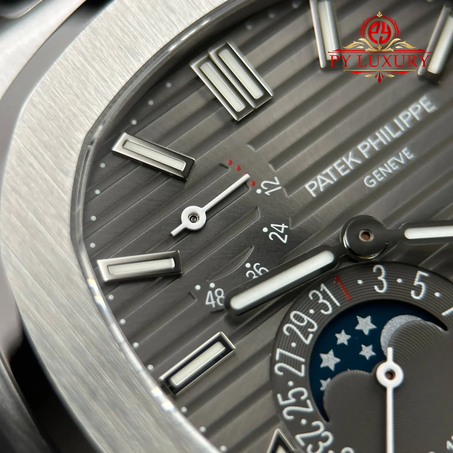 Patek Philippe Nautilus 5712G-001 Grey Dial Leather Strap Best Quality Replica PPF V3 40mm - 图片 8