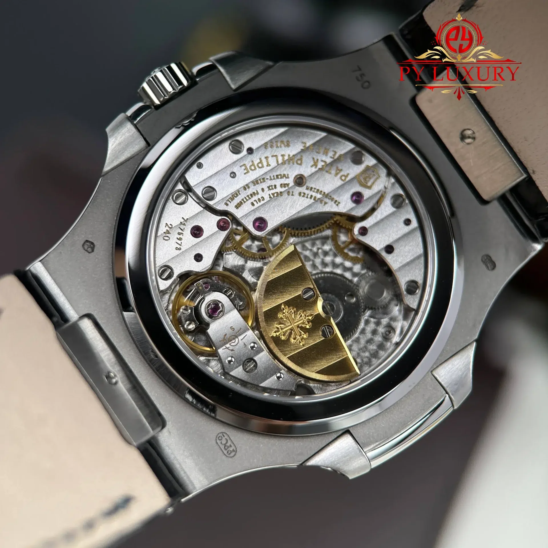 Patek Philippe Nautilus 5712G-001 Grey Dial Leather Strap Best Quality Replica PPF V3 40mm - 图片 11