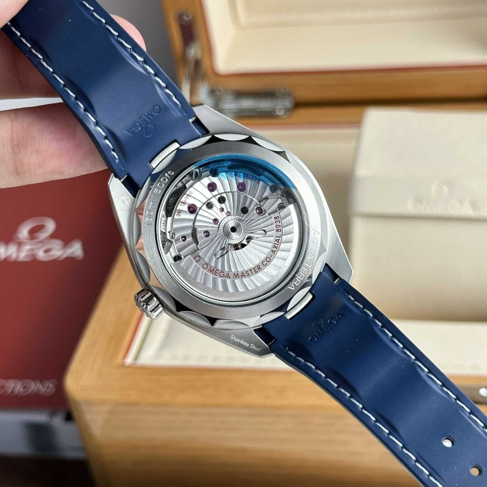 Omega Aqua Terra Worldtimer GMT Blue Dial Rubber Strap Best Replica 43mm - 图片 9