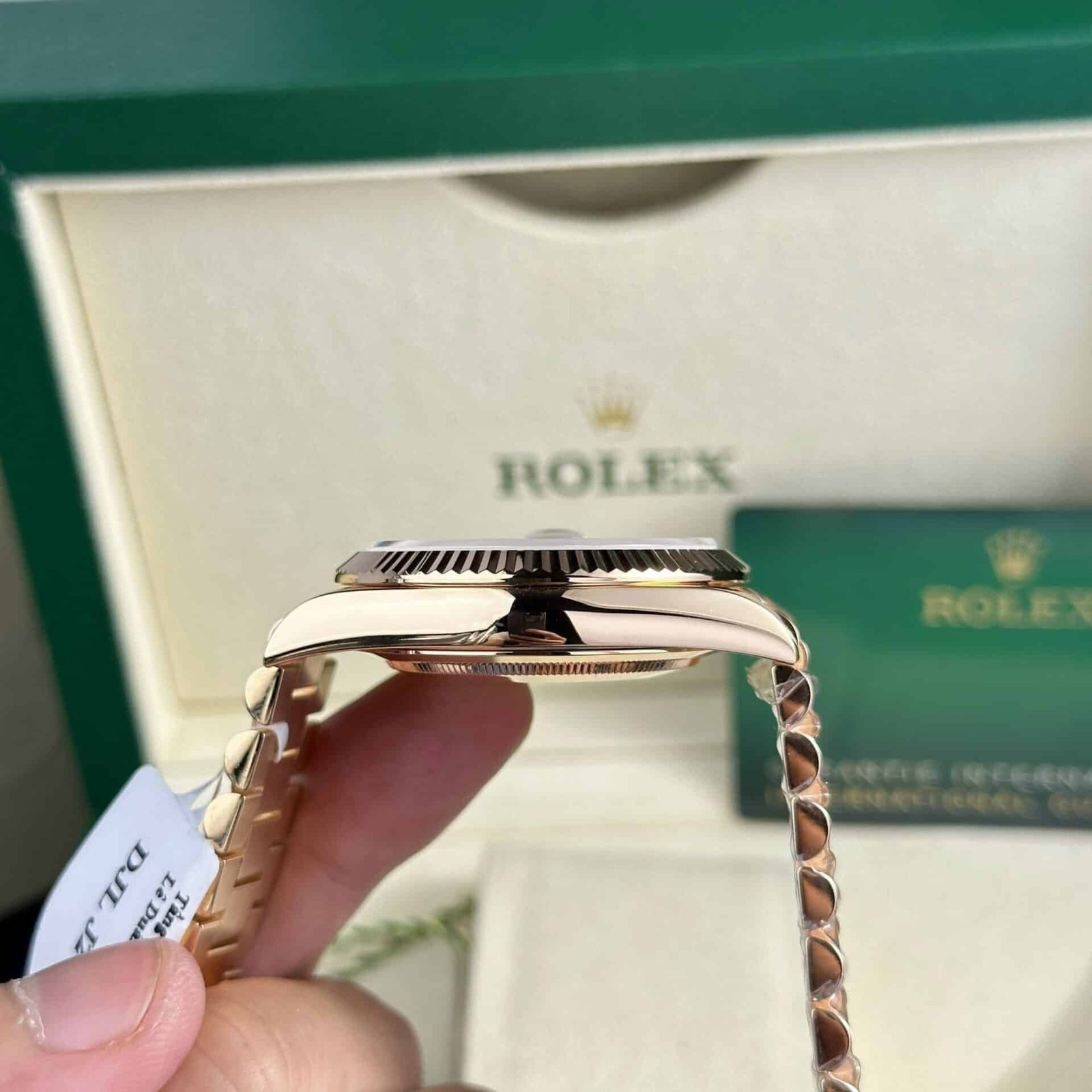 Rolex Day-Date 228235 18K Rose Gold Wrapped Chocolate Diamond Dial 177g V3 GMF Super Clone 40mm - 图片 10