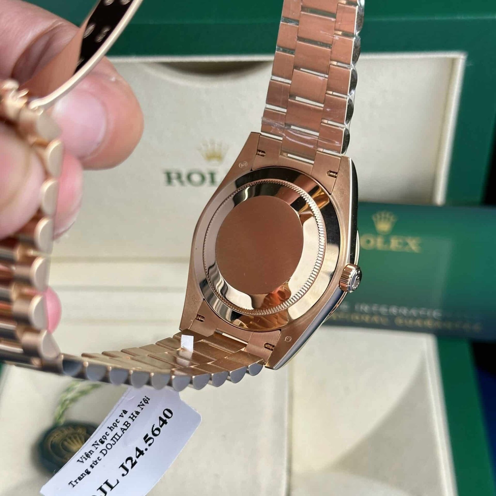 Rolex Day-Date 228235 18K Rose Gold Wrapped Chocolate Diamond Dial 177g V3 GMF Super Clone 40mm - 图片 11