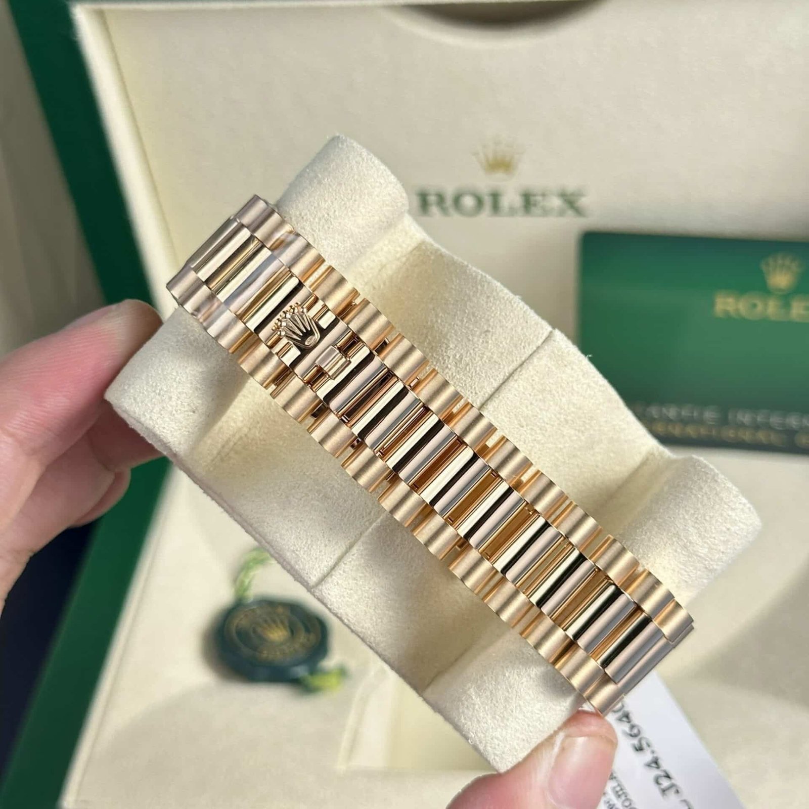 Rolex Day-Date 228235 18K Rose Gold Wrapped Chocolate Diamond Dial 177g V3 GMF Super Clone 40mm - 图片 13